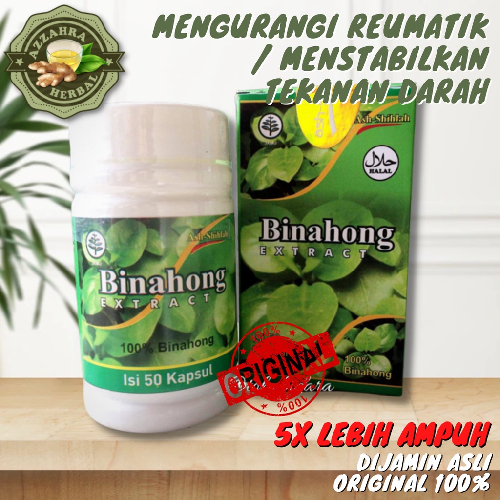 Kapsul Ekstrak Daun Binahong / Mengurangi Reumatik / Menstabilkan tekanan darah / Membantu memulihkan stamina / Mencegah stroke / Mencegah asam urat