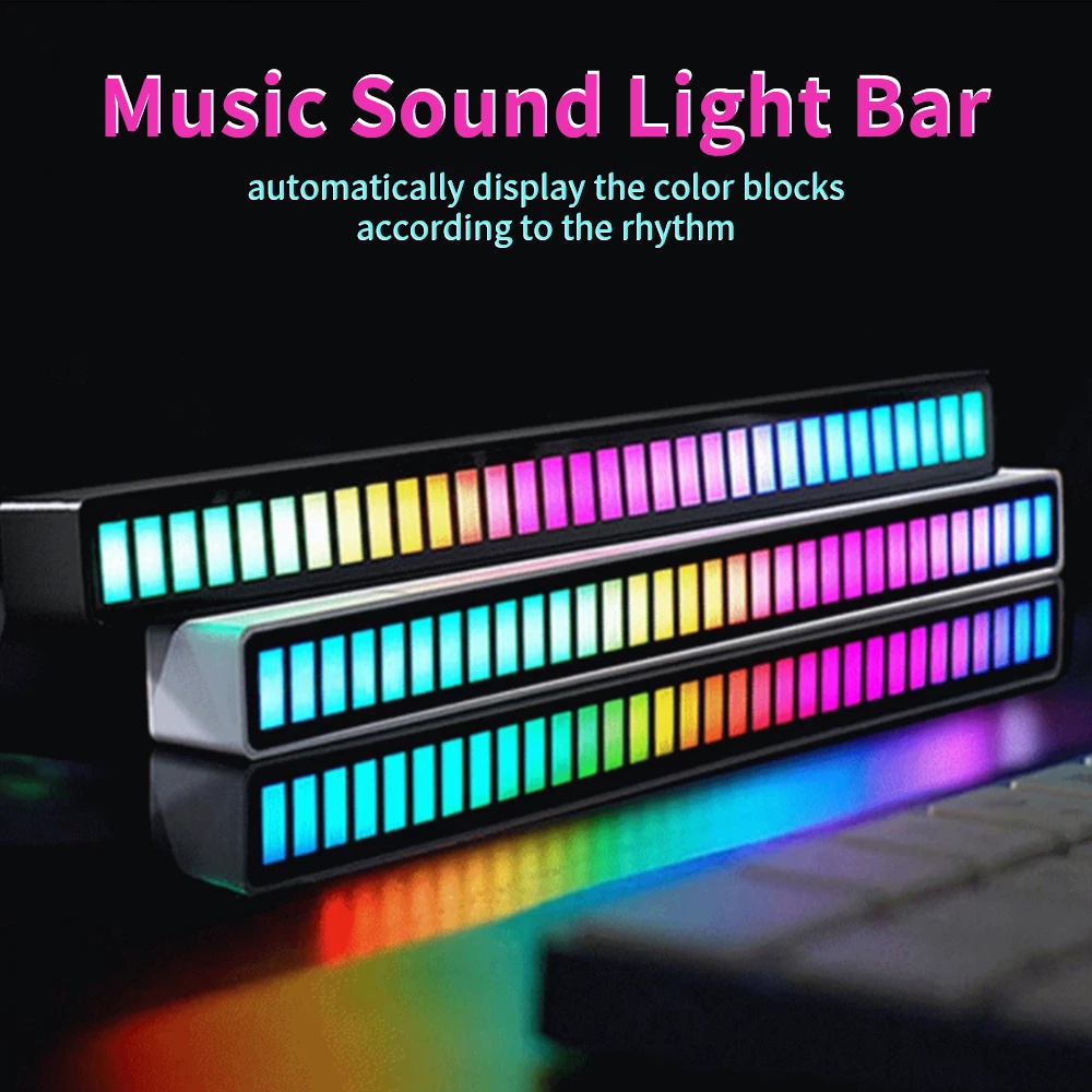 Perfin PFLG10 Lampu LED RGB Bar Strip Spectrum Audio Indicator Music Sound Control Lamp Music Atmosphere Light