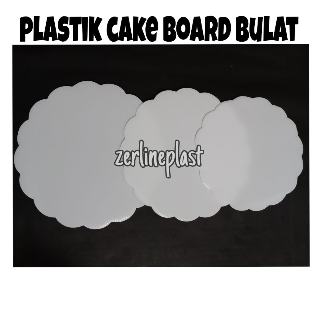 Cake Board BULAT PUTIH / Alas Kue Tart Plastik / Tatakan Kue