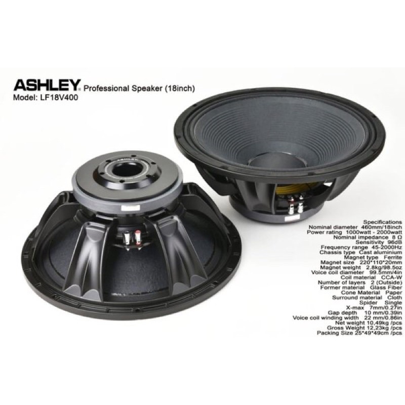 Speaker 18 inc Ashley 18V400