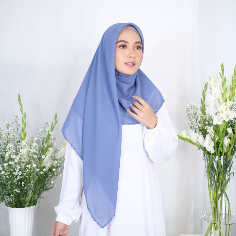 Zein Hijab - Bella Square Crochet / Segi Empat Crochet / Bella Crochet / Bella Picot