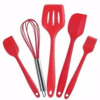 [IMPORT] - Termurah Kitchen Tools easy baking utensil sillicone silikon set 5pcs 5in1 tools spatula