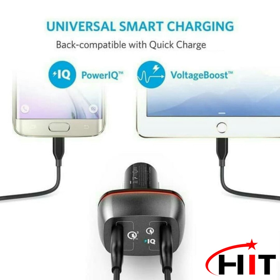 Power Drive+ Anker 2 USB Car Charger 42W Quick Charge 3.0 A2221H11