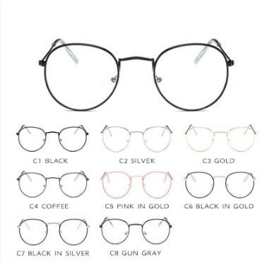 WBS ✅ Kacamata Anti Radiasi Lensa Transparan Retro Vintage Frame Eye-glasses KACA MATA PRIA WANITA KC018 (1002A)-2