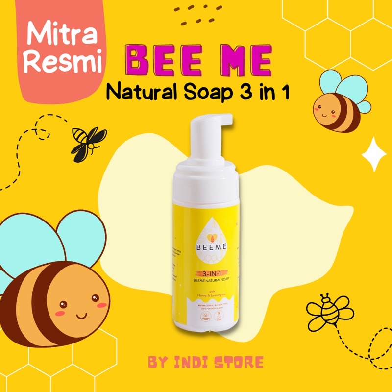 Beeme Natural Soap 3in1 with Honey&amp;Lemongrass Skincare Ibu dan Anak