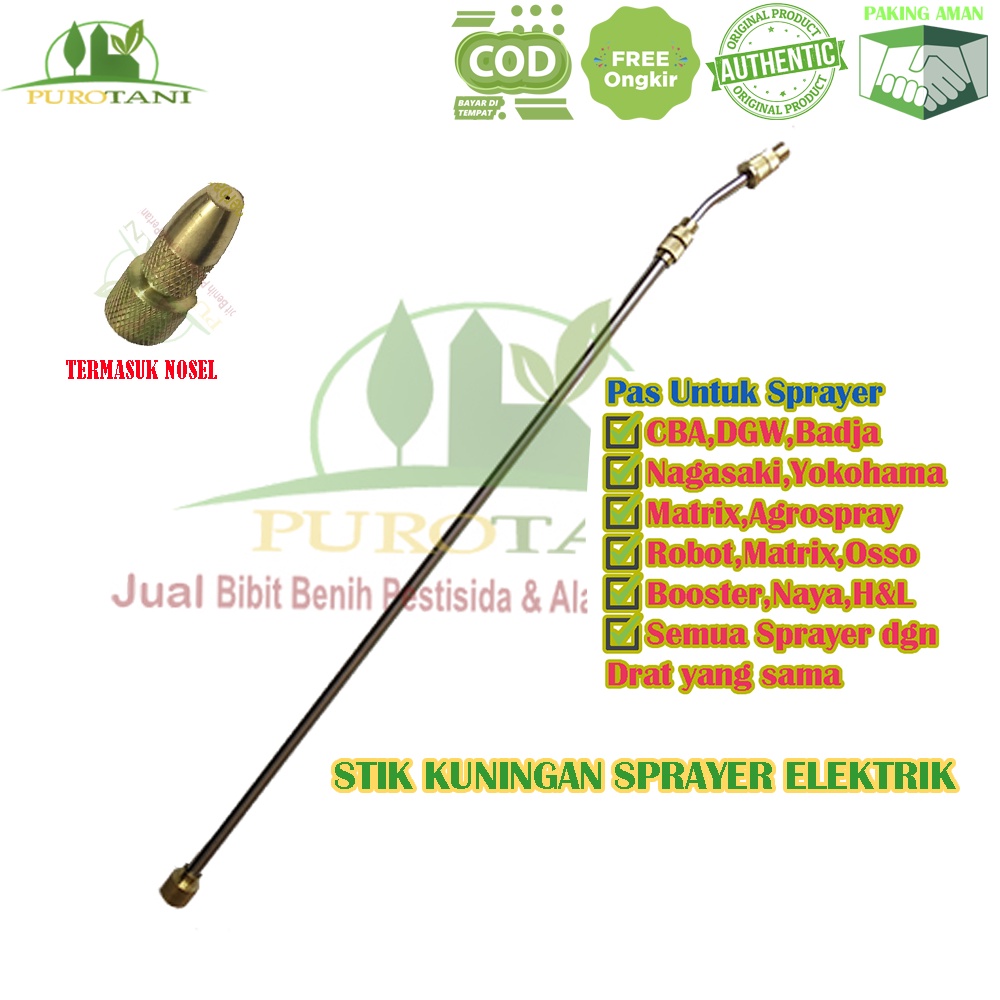 Stik Kuningan Pipa Sprayer Tangki Semprot Elektrik Lance Pipe