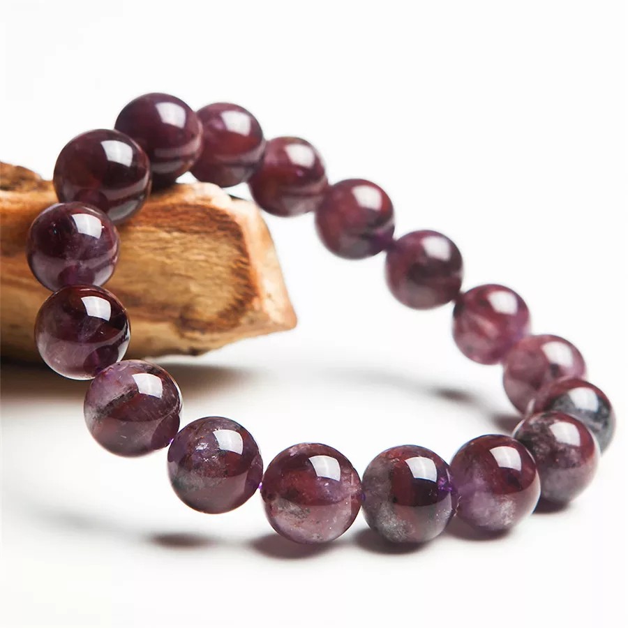 Gelang Pria Wanita Batu Natural Garnet Hight Quality Grade A Elastis Original Garnet