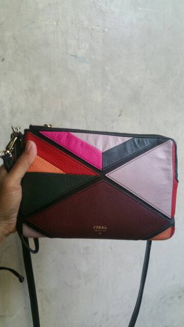 Dompet Wrislet Fossil Patchwork