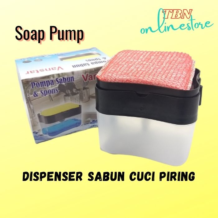 Soap Pump and Sponge Caddy / Spons Dispenser Sabun Cuci Piring Bulat