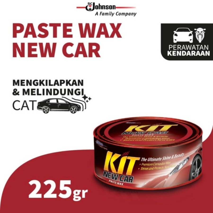 KIT WAX CAT PENGKILAP CAT MOBIL WAX PASTE NEW CAR KALENG MERAH 225 gr