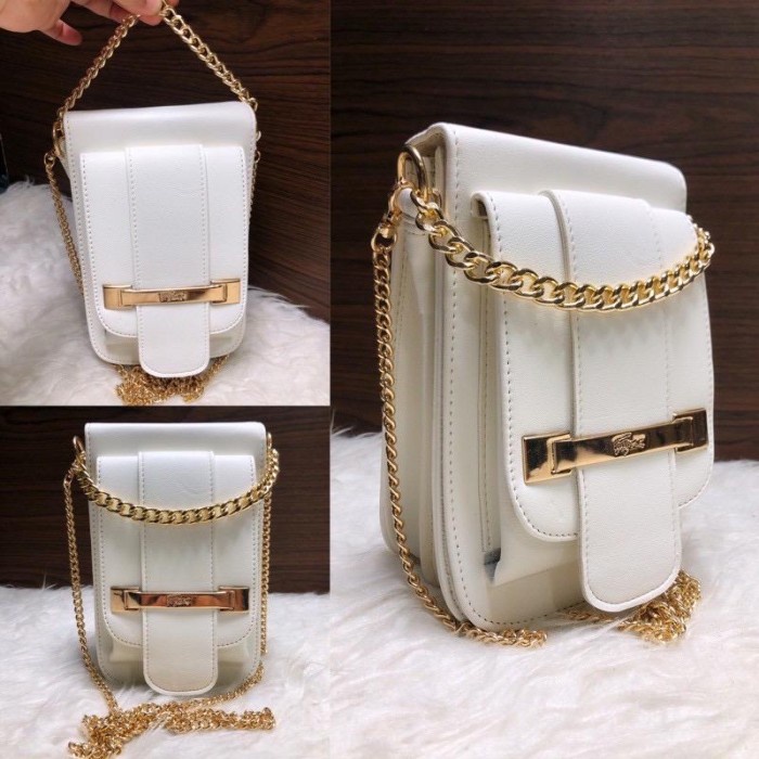 tas hp wanita selempang Tas Wanita/Sling HP/Tas Mini/Sling HP LACOST04 ELEGAN - Putih D1R1 TERBARU P