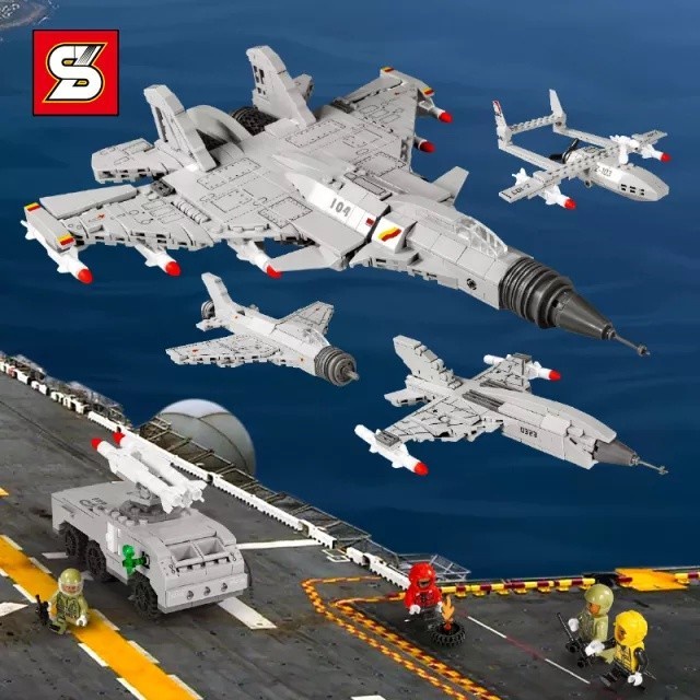 Mainan Bricks SY 1561 Pesawat Tempur Survival Warfare 4 in1 Jetfighter