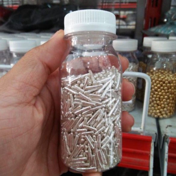 

Springkle Meses Silver 50 gr/Perak/Hiasan Unicorn/Taburan/Kue Tart/Wedding/Edibel/Dekorasi