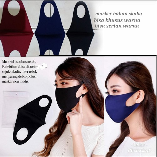 MASKER WAJAH FASHION KOREA SCUBA ANTI DEBU DAPAT DI CUCI