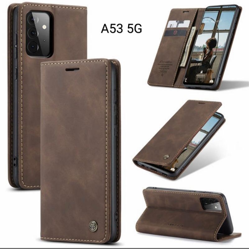 Case Samsung A53 5G Flipcase Dompet Kulit Leather Original Premium Casing Cover