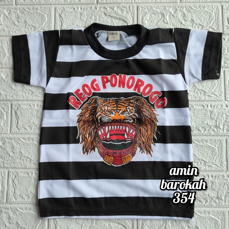 COD...!!! Setelan Kaos Reog Ponorogo Anak (DAPAT BAJU &amp; CELANA) - Tersedia Warna Hitam &amp; Merah - Ukuran Anak Usia 0-15 Tahun