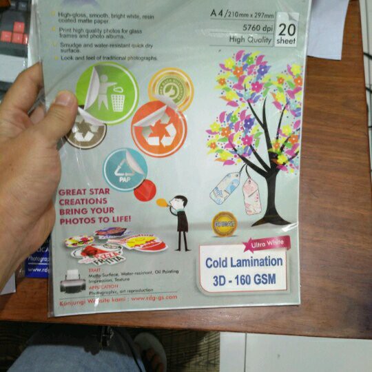 

Terbaru laminasi dingin glossy isi 20 a4 Terlaris