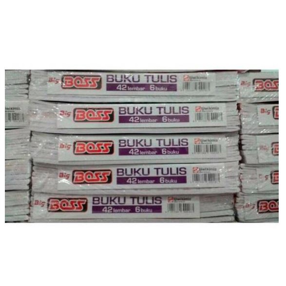 

Buku Tulis Big Boss 42 Lembar - 1 Pack (isi 6 buku) GRATIS TEH CELUP LANGSUNG MANIS SEHARGA 15 RB
