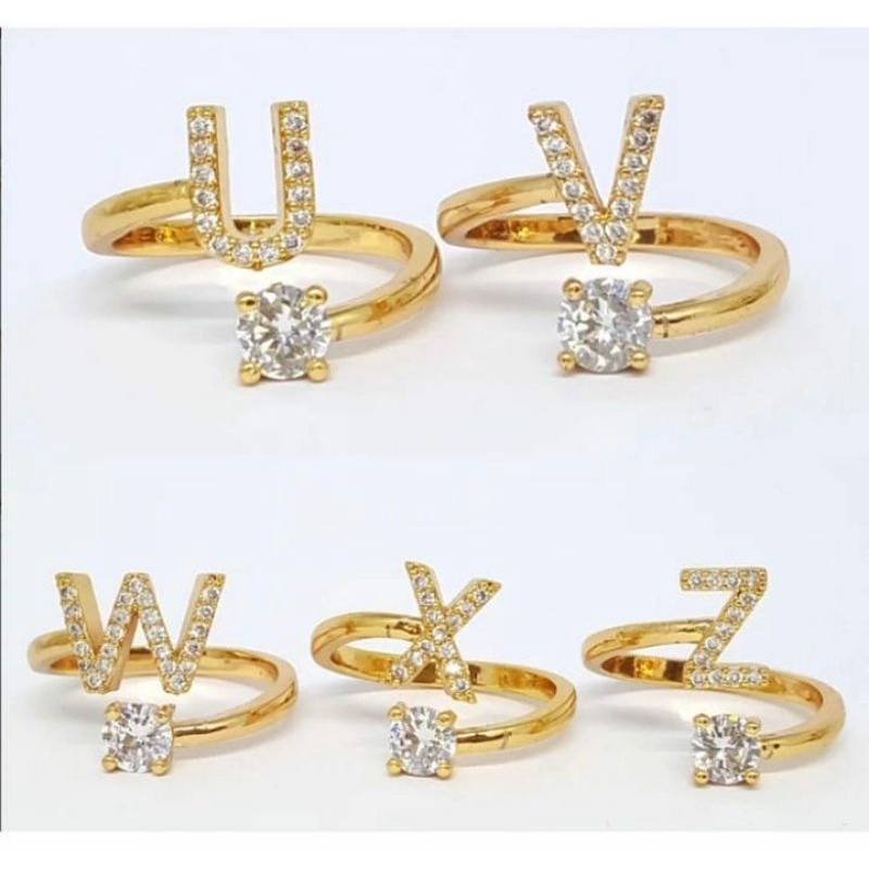 Cincin Huruf Xuping / Cincin Alphabet / Wanita Fashion