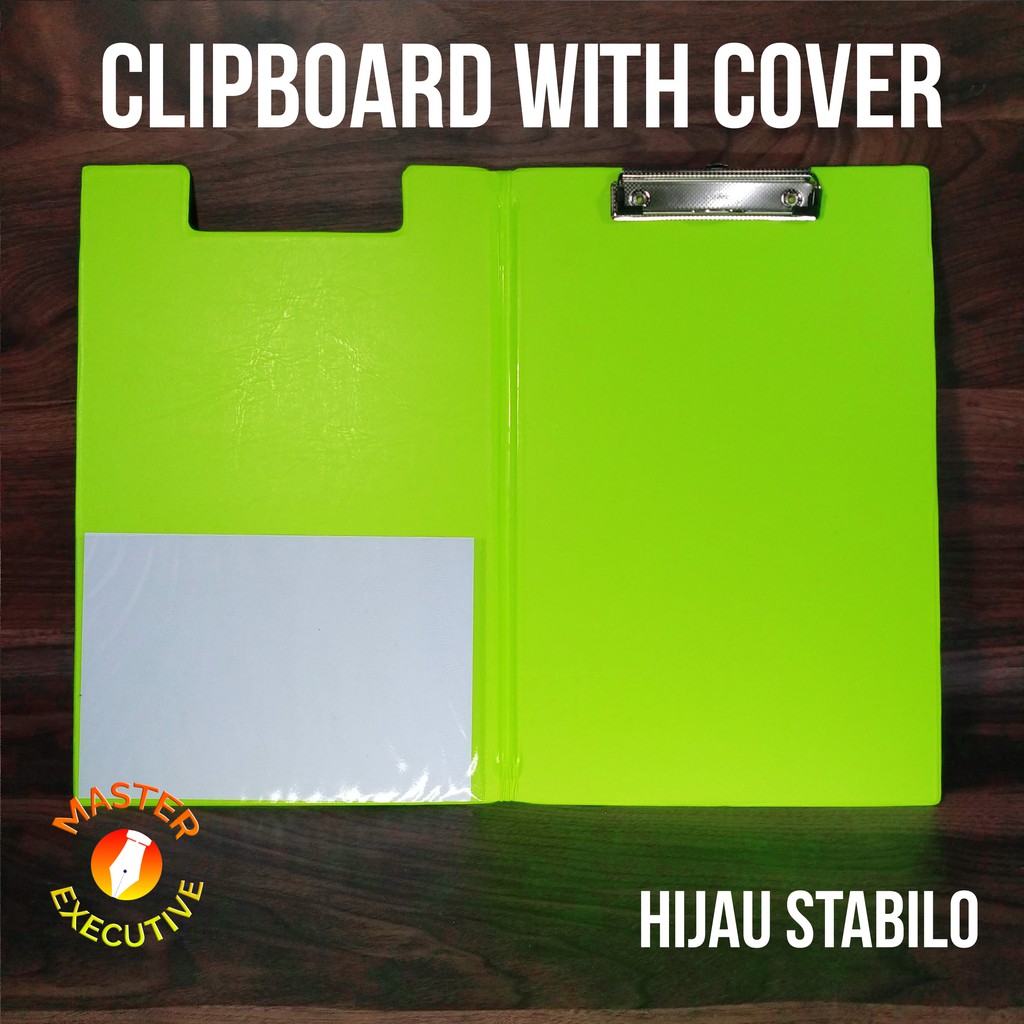 Bantex Clipboard with Cover - Papan Dada Kulit Sintetis Hijau Stabilo 4211 65