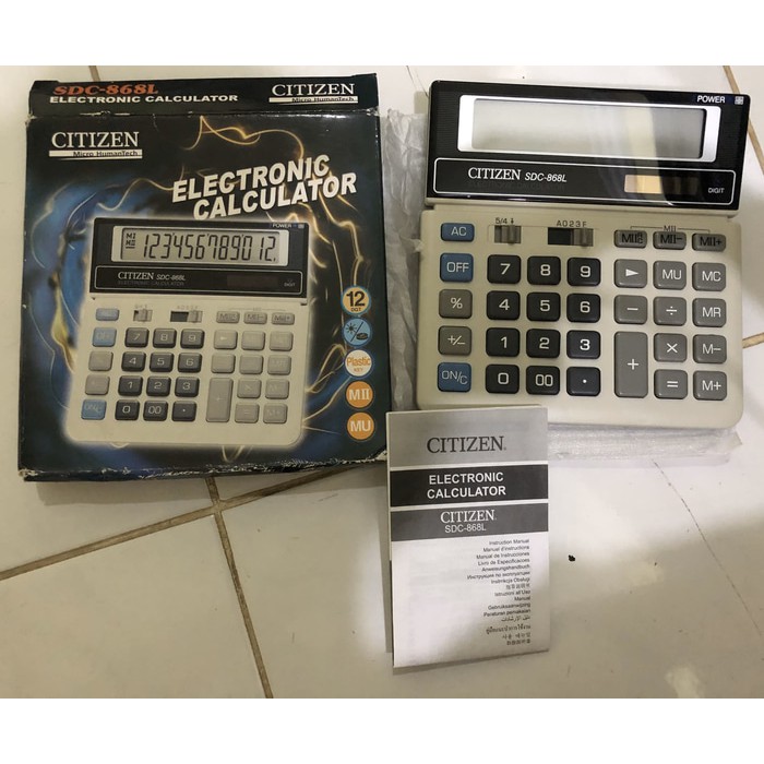 

Kalkulator Citizen SDC-868L Micro HumanTech 12 Digit Electronic Calculator