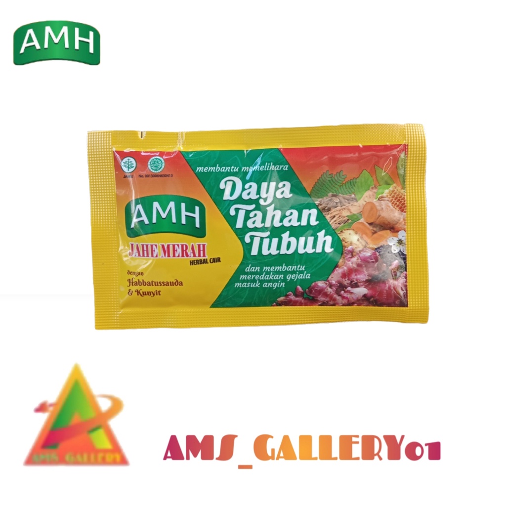 Jahe Merah AMH Herbal Cair [Kemasan SACHET] TERBARU Harga Grosir I ORIGINAL