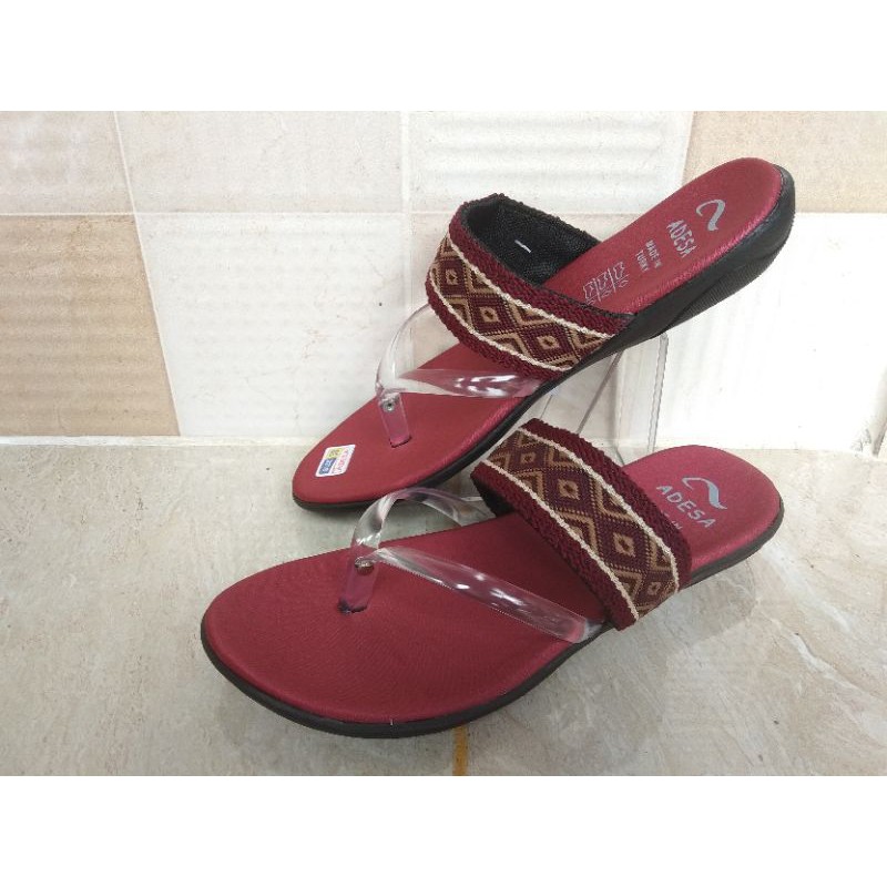 sandal wanita turki merek adesa jepit jelly import