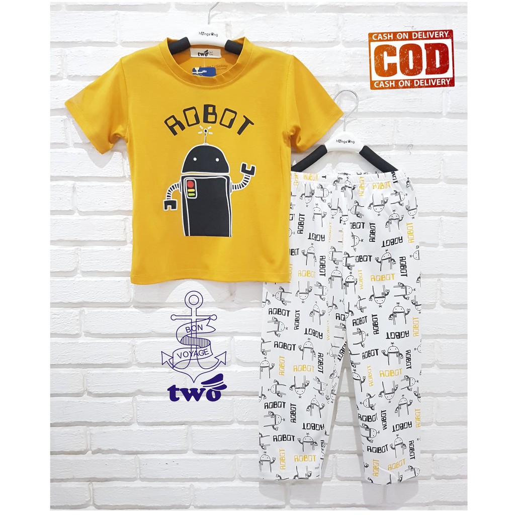 SETELAN BAJU  TIDUR  ANAK  COWOK  CELANA PANJANG 1 s d 14 