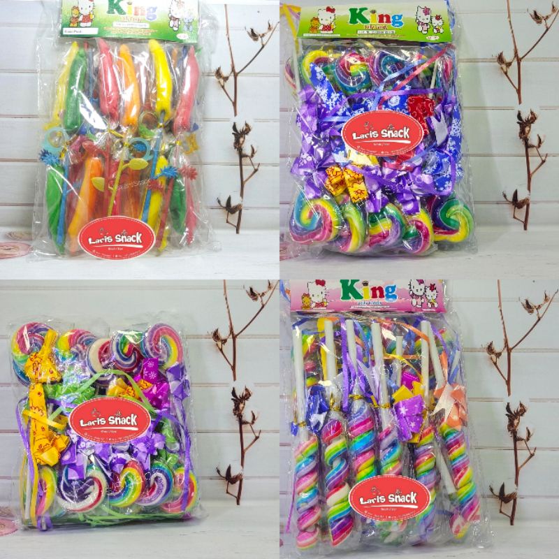 Permen Lolipop Rainbow Pita isi 20 PCS