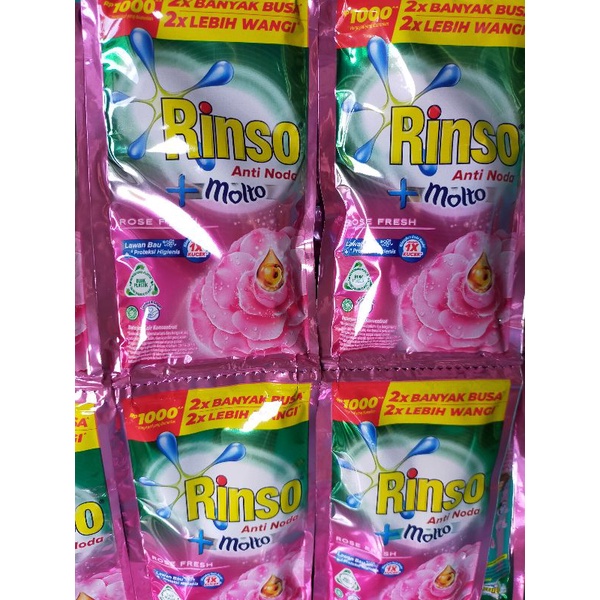 Rinso+Molto Rose Fresh cair sachet 1368ml(38ml X 36 sachet)