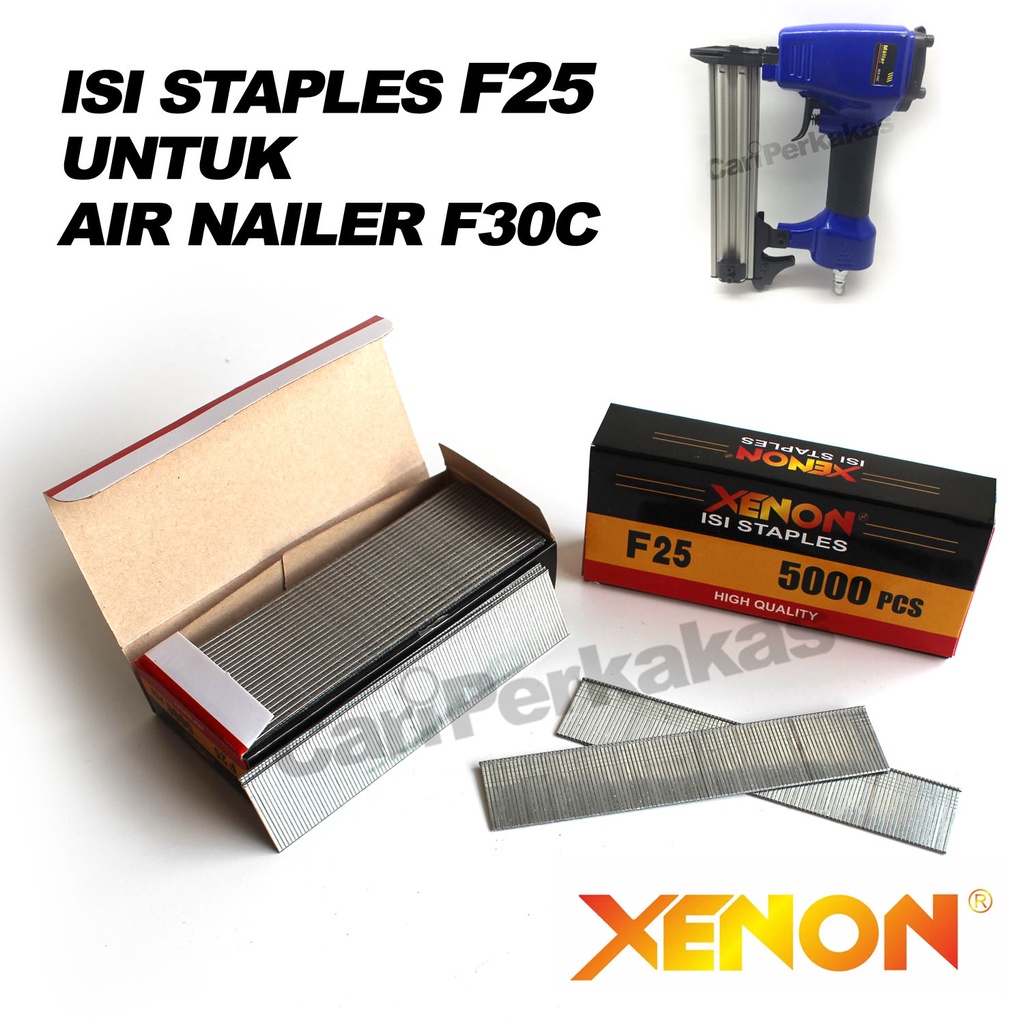 

Isi Staples 25 Mm XENON F25 - Isi Air Nailer F25- Isi Mesin Paku Tembak F25 - Staples Tembak i