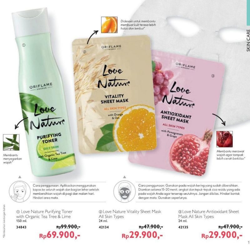 Masker/Sheet Mask Love Nature Oriflame