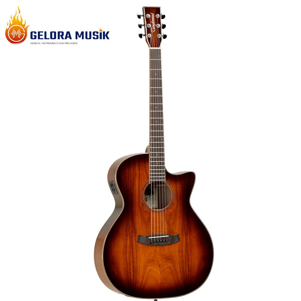 Gitar Akustik Elektrik Tanglewood Winterleaf TW4 E VC KOA CTWY, BURST GLOSS W/B