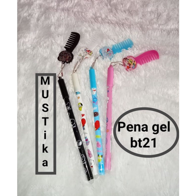 

Pulpen gel lucu bt21/buy 1get1/pena sisir