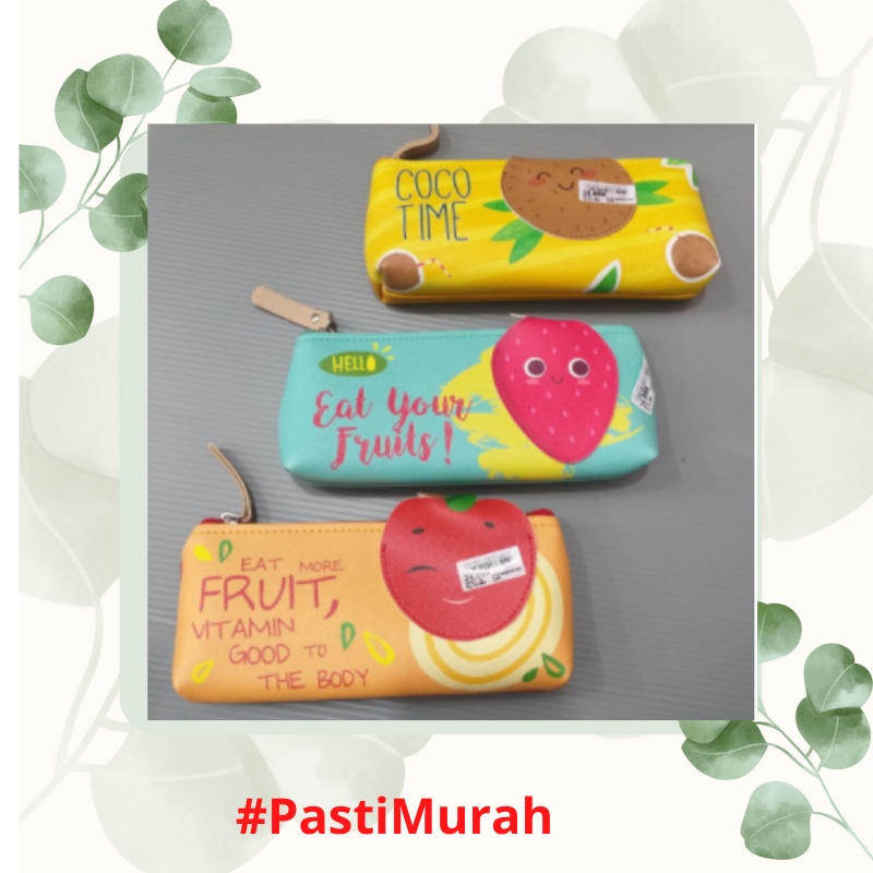 

[Alx] KOTAK PENSIL 1 RESLETING HS-166 MOTIF FRUITS COLOR MIX (20X09CM)