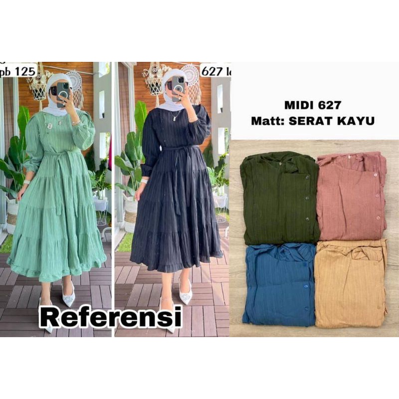 MIDI CRINCLE SERAT KAYU #1