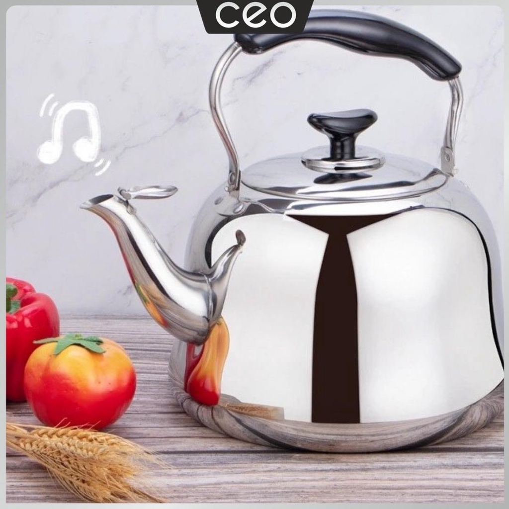 CEO Kettle Bunyi Teko Siul Stainless Stell 5 Liter Whistling Kettle Ceret Air Panas