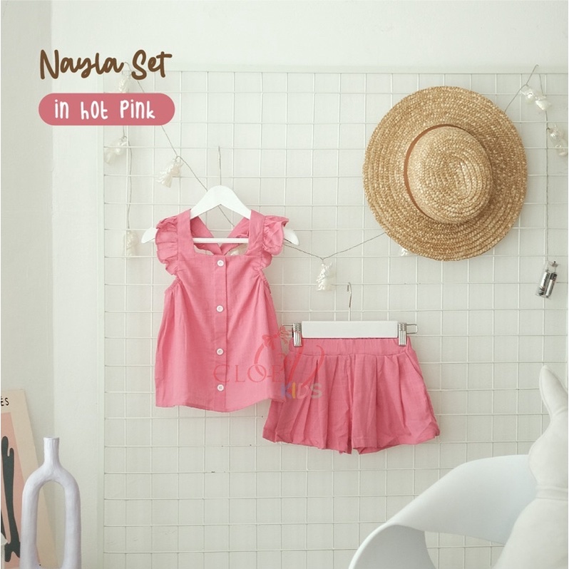 CLOEVKIDS - Nayla One Set T-shirt Baju Atasan Blouse Anak Perempuan Lucu