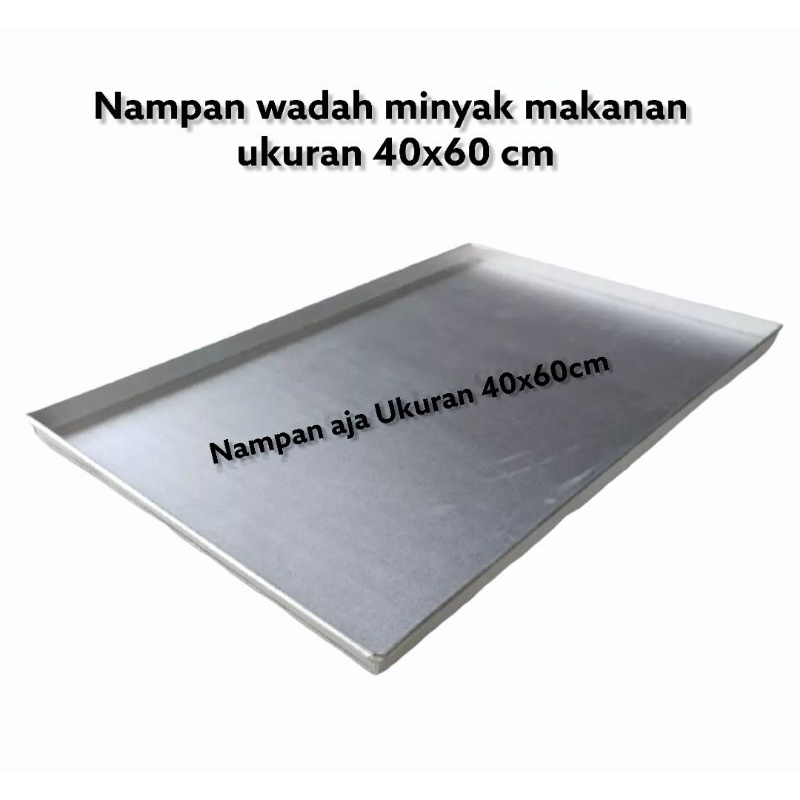 1 set Coolingrak Dan Wadah peniris minyak makanan 40x60 cm peniris gorengan, ikan mas, ayam, Dan lain nya