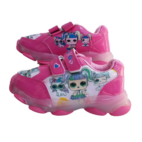 LOL SURPRIZE Sepatu Sneakers Anak Velcro Model LOL Dengan Lampu LED hb