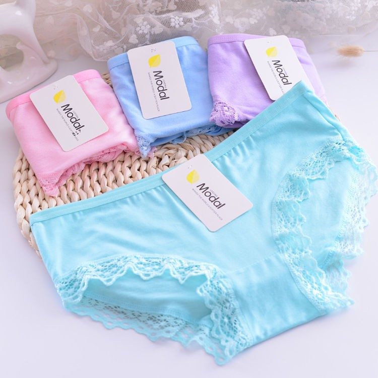 Brasay Women Panties Celana Dalam Wanita Import Panty CD Import Polos Lace Flower 2002