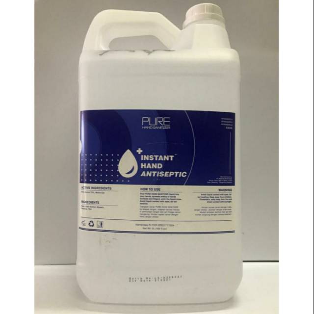 PURE HAND SANITIZER GEL 5 LITER ANTISEPTIC