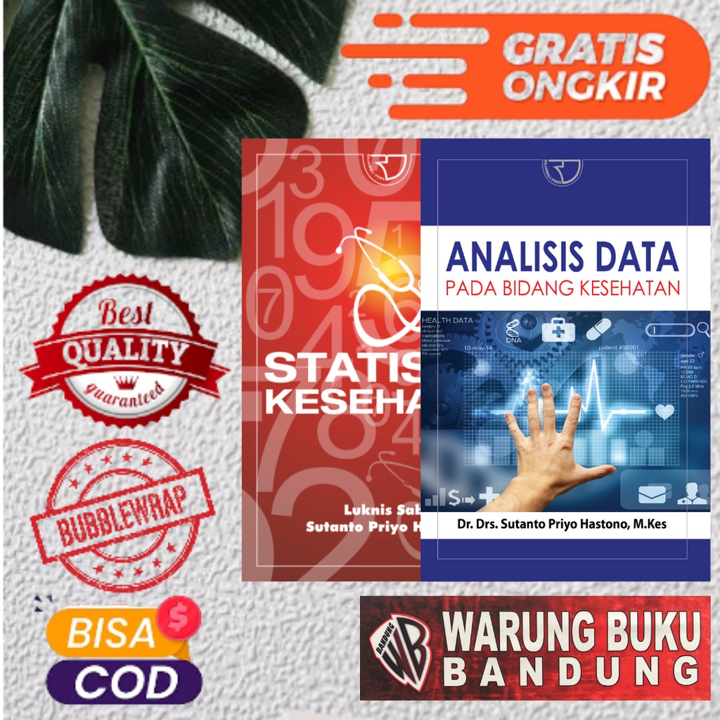 Jual Paket Buku Statistik Kesehatan Dan Analisis Data Pada Bidang ...