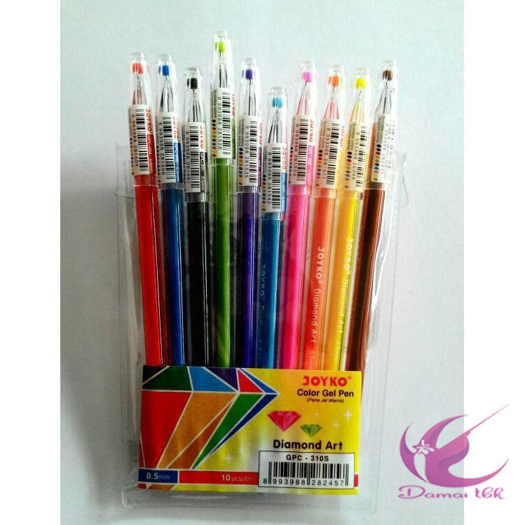 

Pulpen Gel Joyko Diamond Art Set GPC-310S 10 Warna - 0.5 mm Bolpen GPC