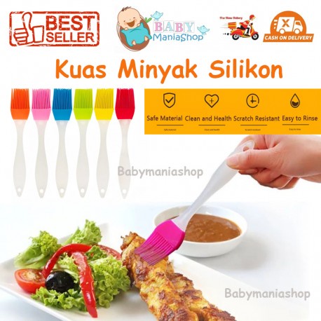 Kuas Minyak Silikon Mentega Silicone Brush Baking Tools Panggang Cooking Brush Roti Barbeque Koas Silikon