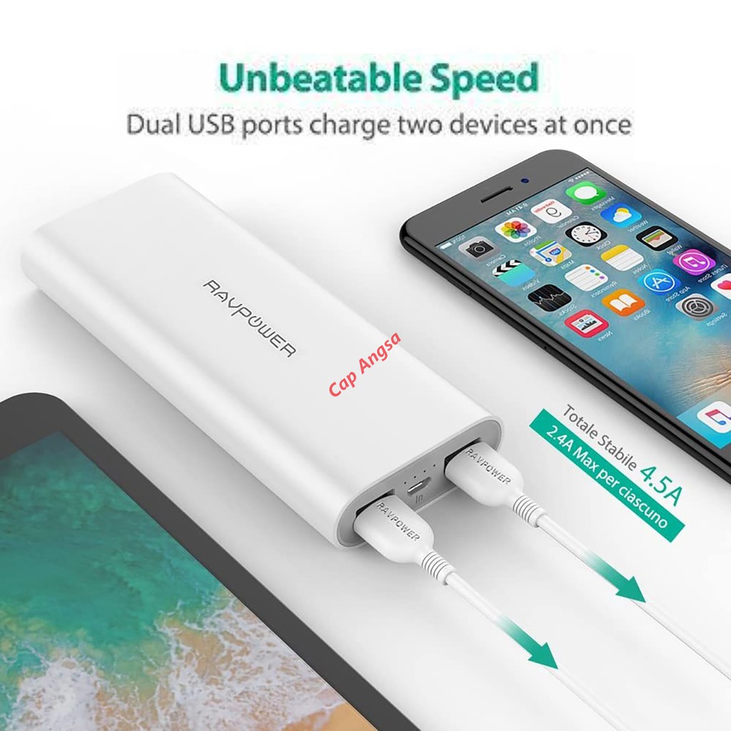 POWERBANK FAST CHARGING 16750 Ah RAVPower PB010 QUICK CHARGE RAV POWER MICRO USB QUICK CHARGE 2.0