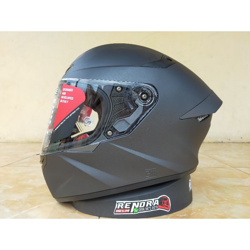 Helm KYT TT Course Motif/ Poloss. 100% ORIGINAL. ongkir termurah 2kg.-Solid Antrachite