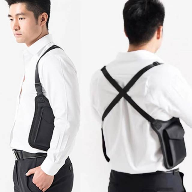 Tas FBI GADGET  semi kulit kiri kanan tersembunyi anti maling