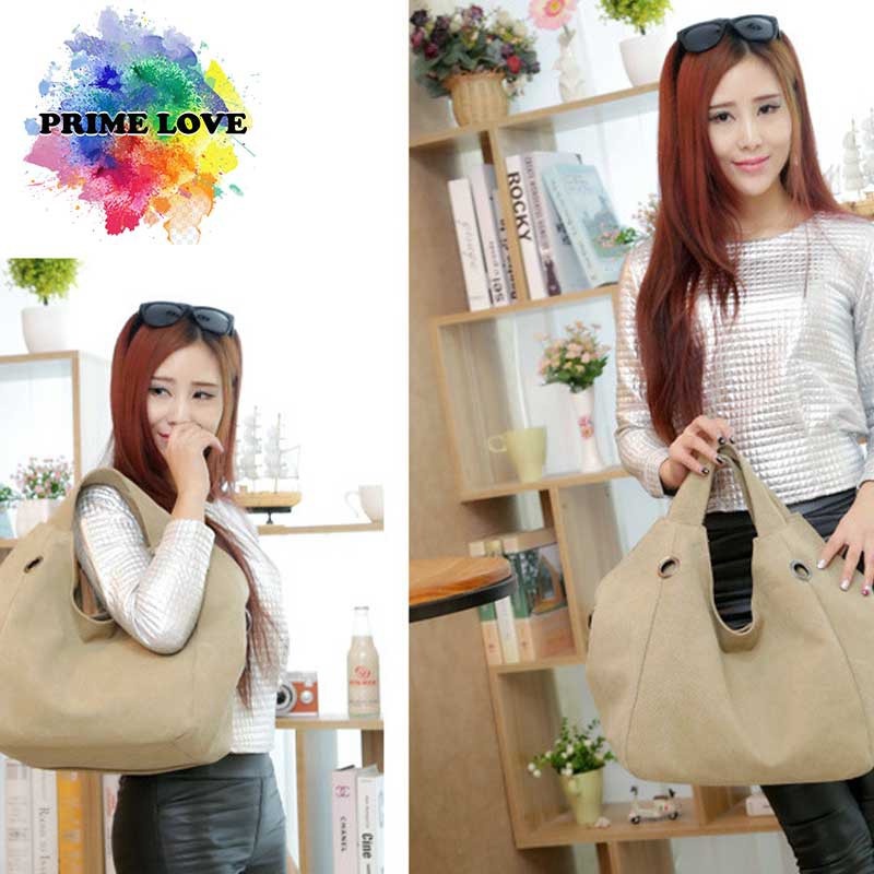 Tas Handbag Wanita Kanvas Polos Cantik Tas Canvas Wanita Elegan Terbaru - TW1847