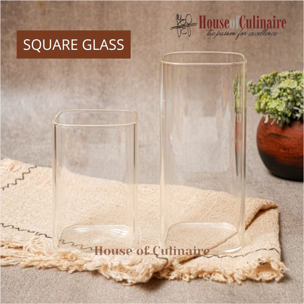 Jual Square Glass Gelas Estetik Kafe Kopi Mocktail Shopee Indonesia 0833